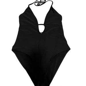 Women’s black one piece bathing suit